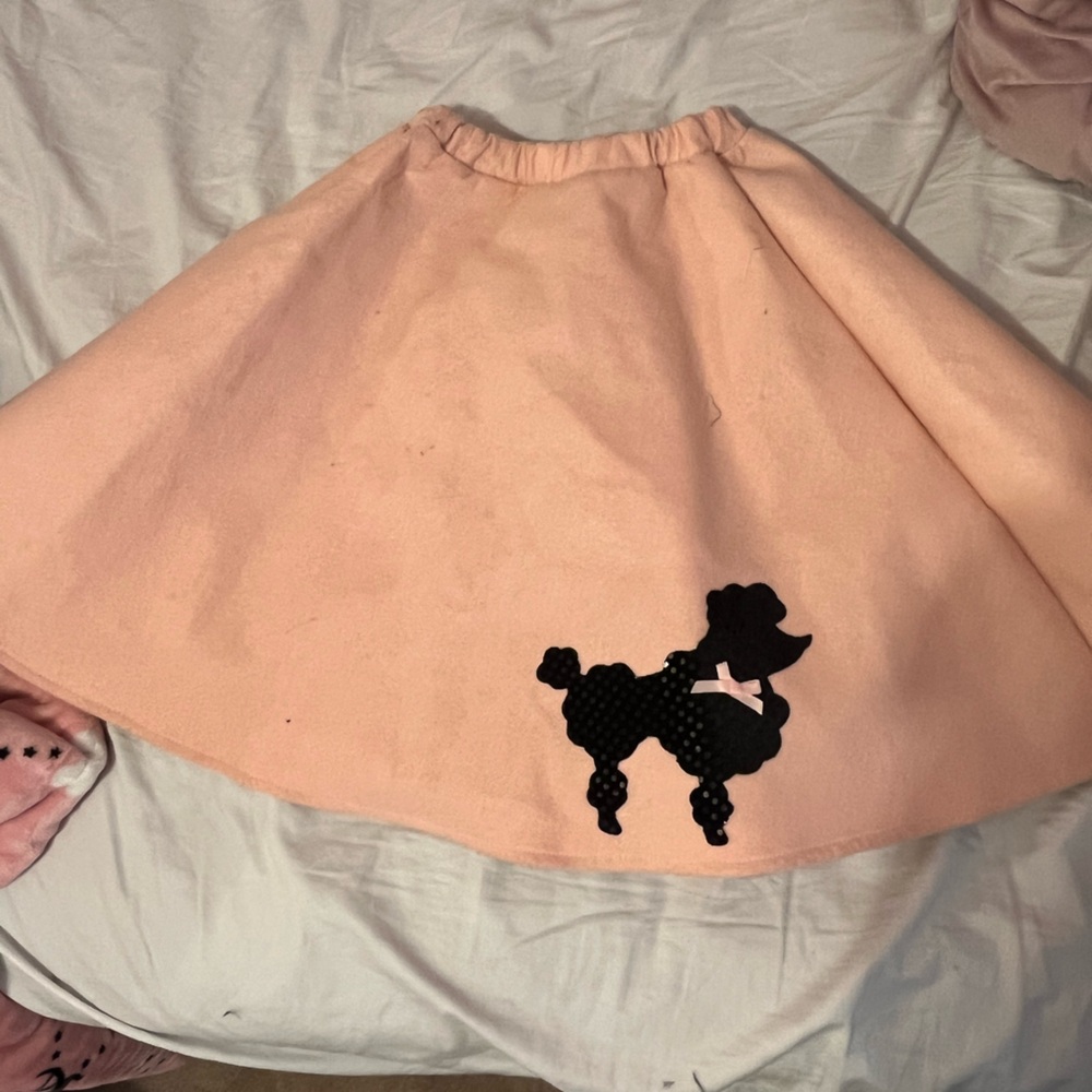 Kids Small Chic Pink Poodle Skirt bundle